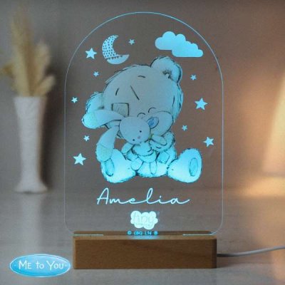 (image for) Personalised Tiny Tatty Teddy Wooden Based LED Light