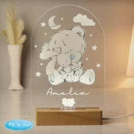 (image for) Personalised Tiny Tatty Teddy Wooden Based LED Light