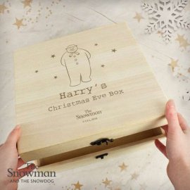 (image for) Personalised The Snowman Large Wooden Christmas Eve Box