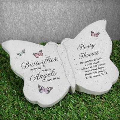 (image for) Personalised Butterflies Appear Memorial Printed Resin Butterfly