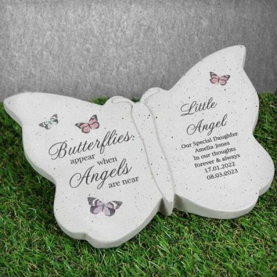 (image for) Personalised Butterflies Appear Memorial Printed Resin Butterfly