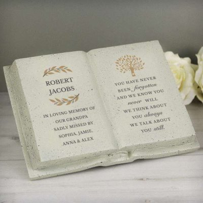 (image for) Personalised Family Tree Memorial Resin Book