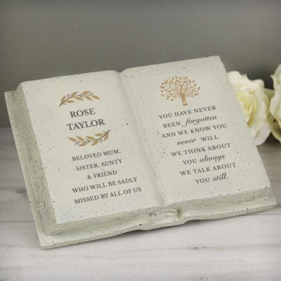 (image for) Personalised Family Tree Memorial Resin Book