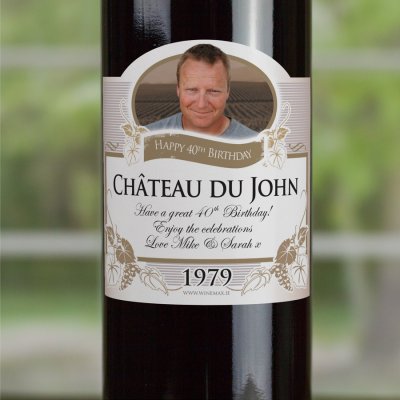 (image for) 40th Birthday Present Personalised Birthday Gift Wine
