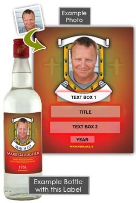 (image for) Mayo GAA Fan Birthday Present Personalised Vodka Gifts