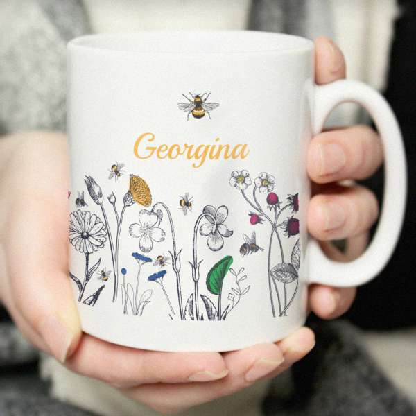 Modal Additional Images for Personalised Wild Flowers Mug