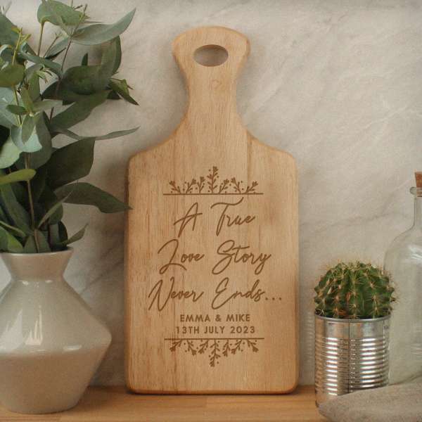 (image for) Personalised True Love Story Wooden Paddle Board