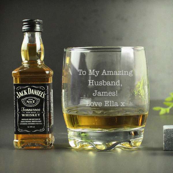 Modal Additional Images for Personalised Free Text Tumbler and Whiskey Miniature Set