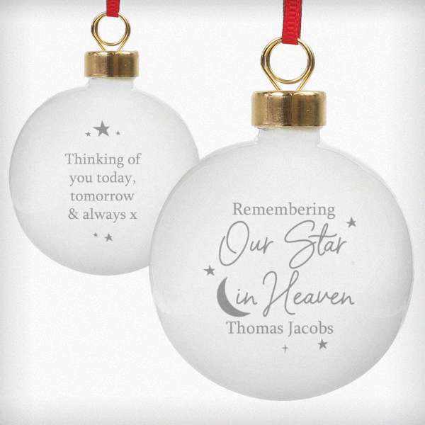 Modal Additional Images for Personalised Our Star in Heaven Bauble