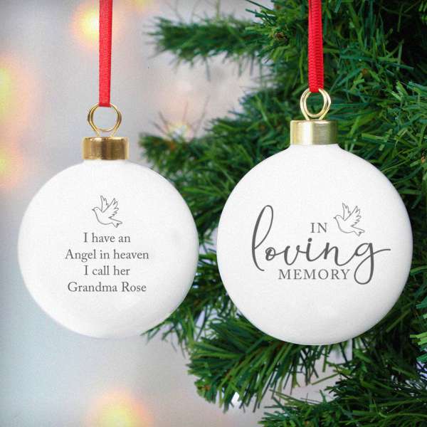 Modal Additional Images for Personalised In Loving Memory Bauble