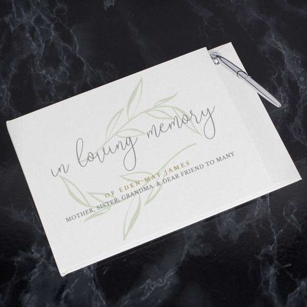 (image for) Personalised In Loving Memory Guest Book