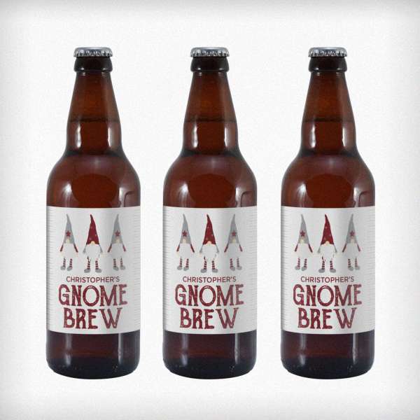 Modal Additional Images for Personalised Christmas Gonk Pack of 3 Beer