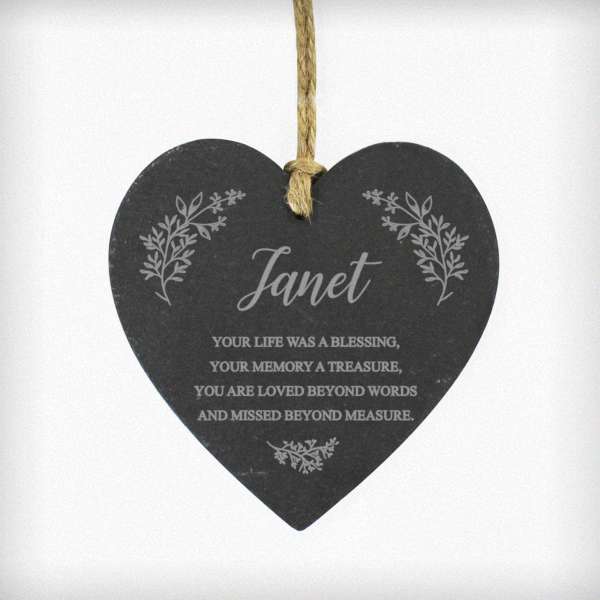 Modal Additional Images for Personalised Memorial Slate Heart