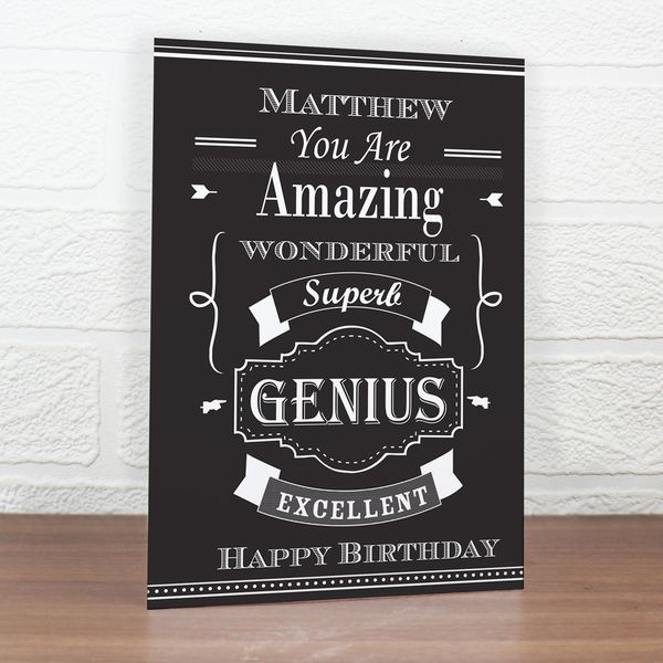 (image for) Personalised Vintage Typography Card