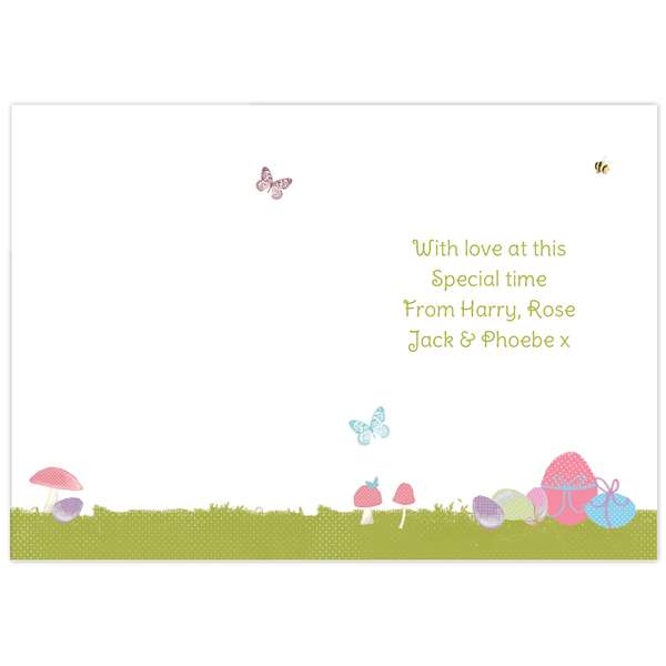 Modal Additional Images for Personalised Easter Meadow Bunny Card