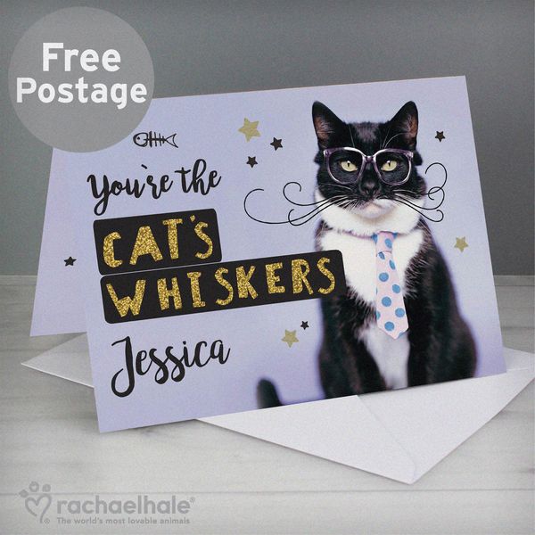 (image for) Personalised Rachael Hale 'You're the Cat's Whiskers' Card