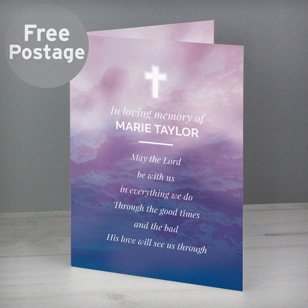 (image for) Personalised In Loving Memory Cross Card