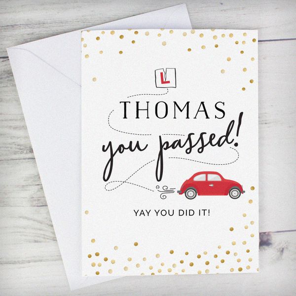 Modal Additional Images for Personalised Passed Driving Test Card