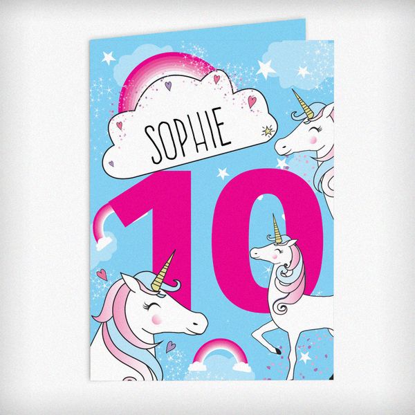 Modal Additional Images for Personalised Unicorn Birthday Card