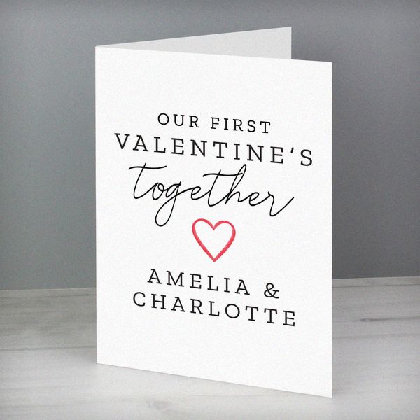 Modal Additional Images for Personalised Our 1st Valentine's Day Card