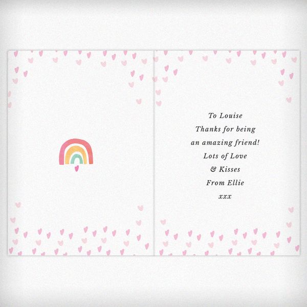 Modal Additional Images for Personalised You Make The World Brighter Rainbow Card