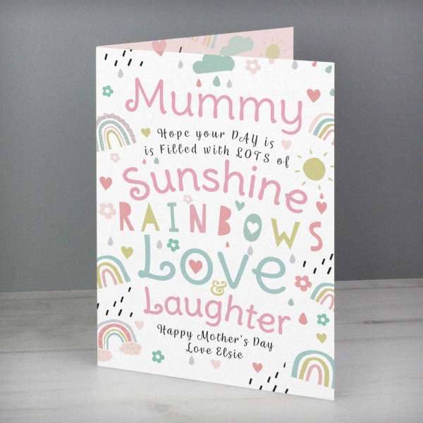 (image for) Personalised Rainbows & Sunshine Card