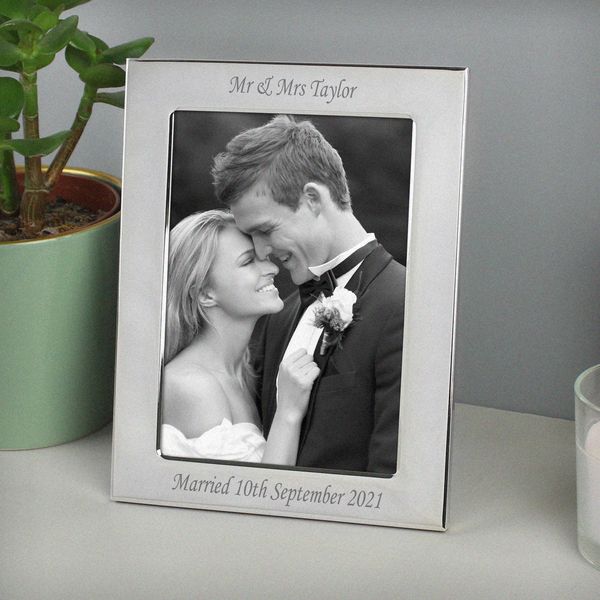 (image for) Personalised Silver Plated 5x7 Photo Frame