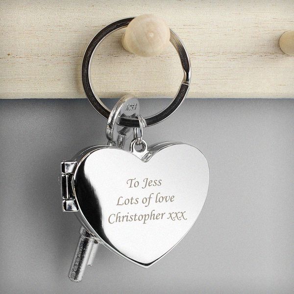 (image for) Personalised Heart Photoframe Keyring