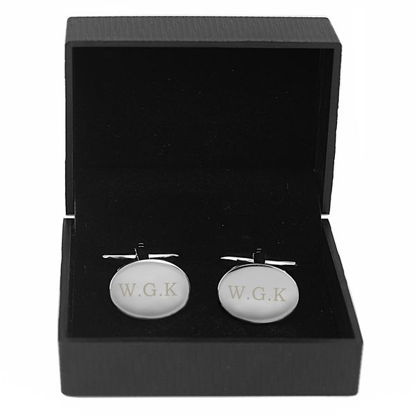 Modal Additional Images for Personalised Oval Cufflinks