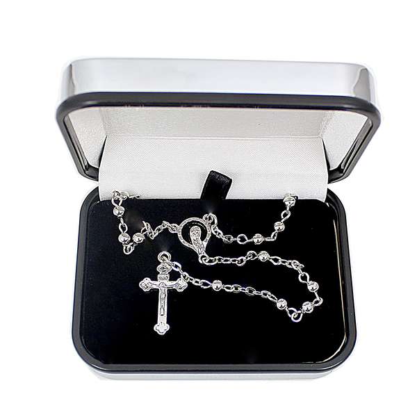 Modal Additional Images for Personalised Rosary Beads and Cross Trinket Box