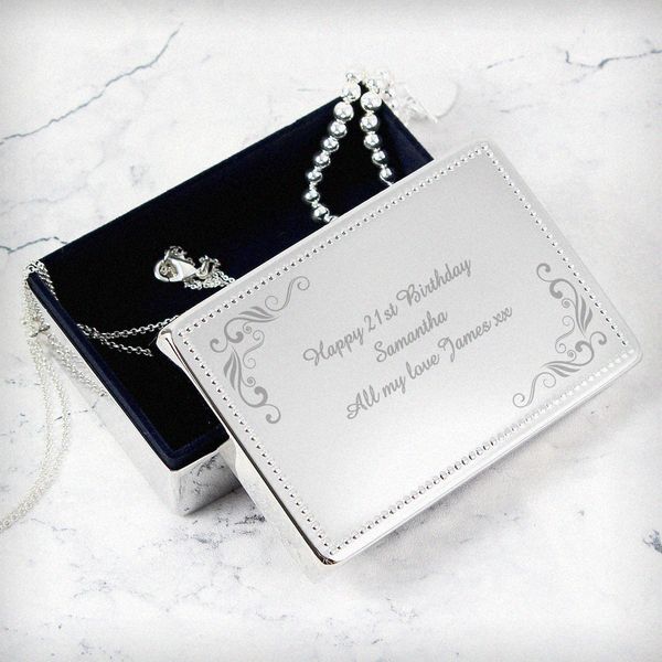 Modal Additional Images for Personalised Swirl Rectangular Jewellery Box