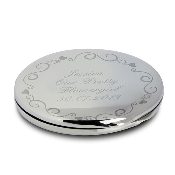 Modal Additional Images for Personalised Ornate Swirl Compact Mirror