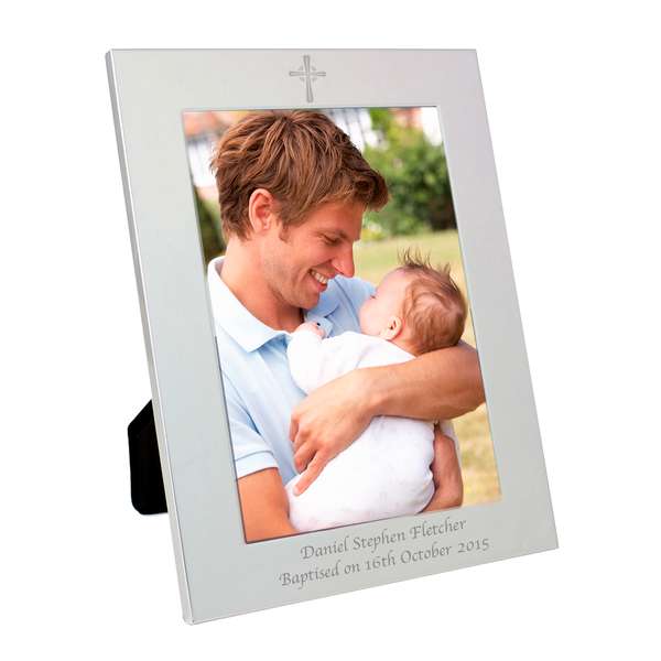 Modal Additional Images for Personalised Silver 5x7 Cross Photo Frame