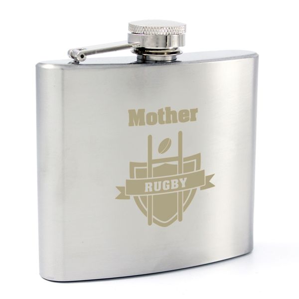 Modal Additional Images for Personalised Rugby Hip Flask