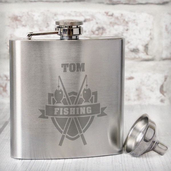 (image for) Personalised Fishing Hip Flask