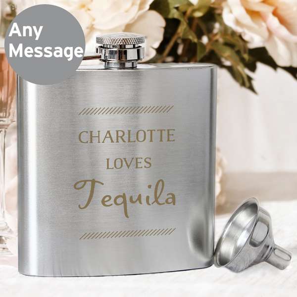 (image for) Personalised Classic Stainless Steel Hip Flask