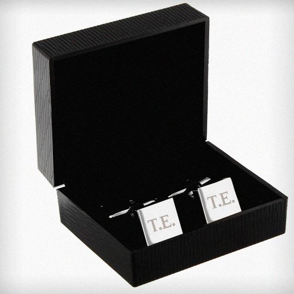 Modal Additional Images for Personalised Initials Square Cufflinks