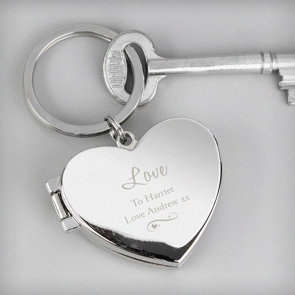 Modal Additional Images for Personalised Swirl Heart Photoframe Keyring