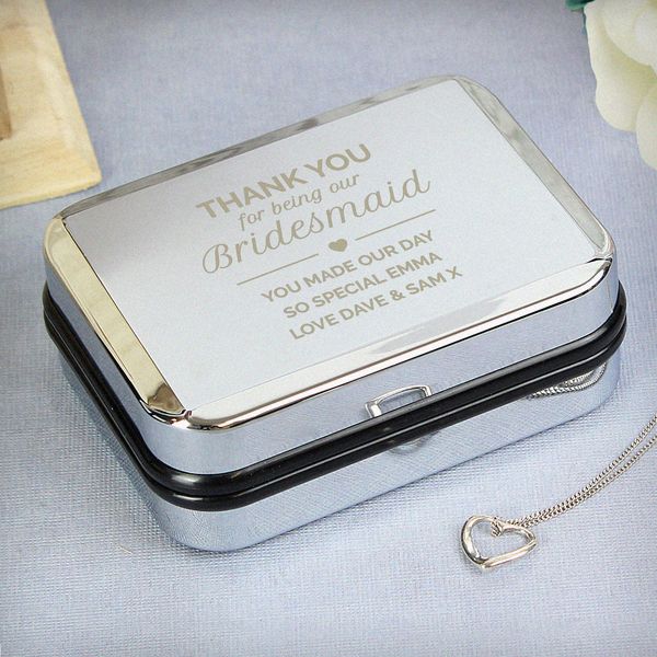 (image for) Personalised Bridesmaid Box and Heart Necklace