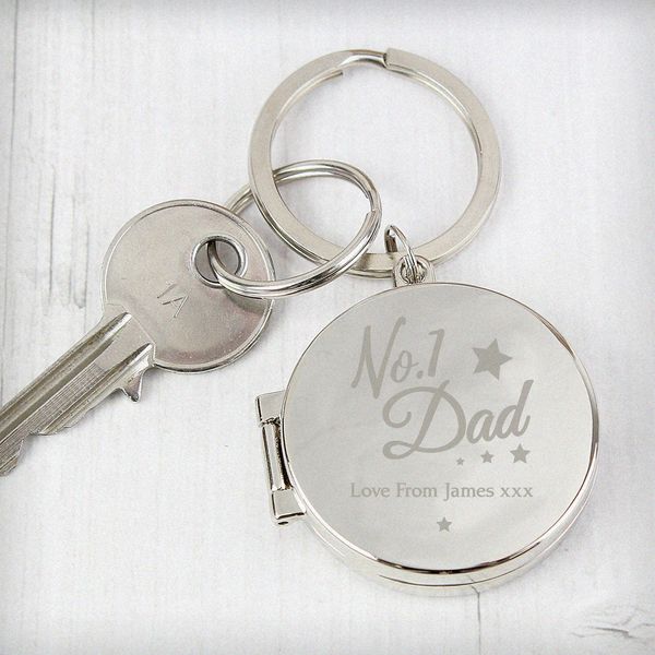 (image for) Personalised No.1 Dad Photo Keyring