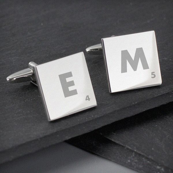 (image for) Personalised Initials and Age Square Cufflinks