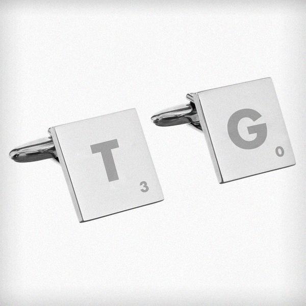 Modal Additional Images for Personalised Initials and Age Square Cufflinks