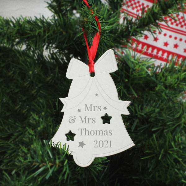 Modal Additional Images for Personalised Mr & Mrs Bell Tree Decoration