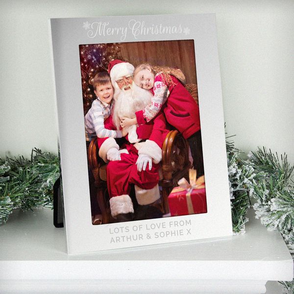 (image for) Personalised Silver 5x7 Merry Christmas Photo Frame