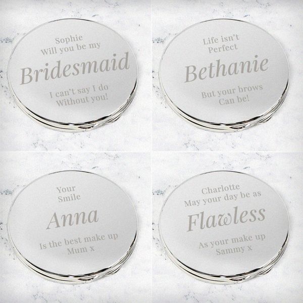 Modal Additional Images for Personalised Free Text Compact Mirror