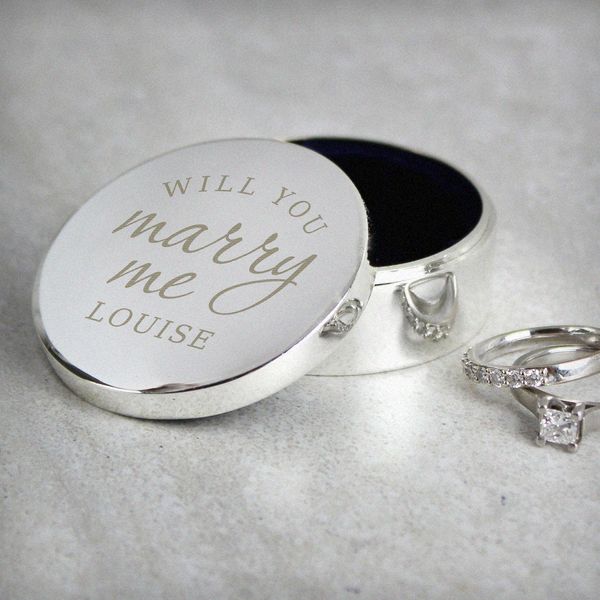 (image for) Personalised Will You Marry Me Ring Box