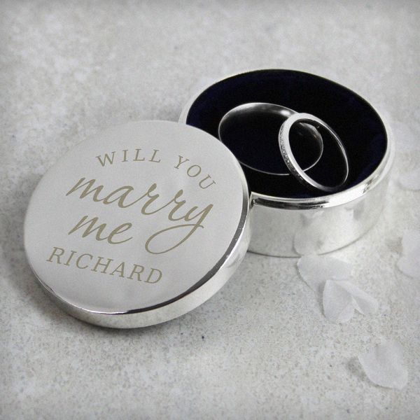 Modal Additional Images for Personalised Will You Marry Me Ring Box