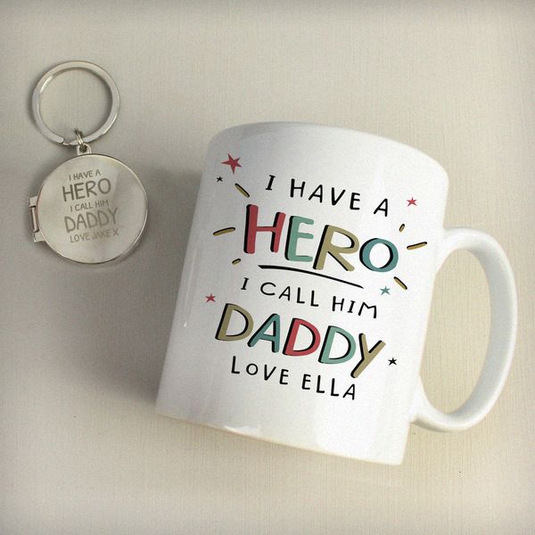 Modal Additional Images for Personalised I Have A Hero Round Photo Keyring