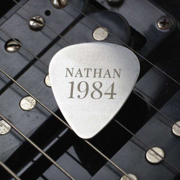 Modal Additional Images for Personalised Year Silver Plectrum