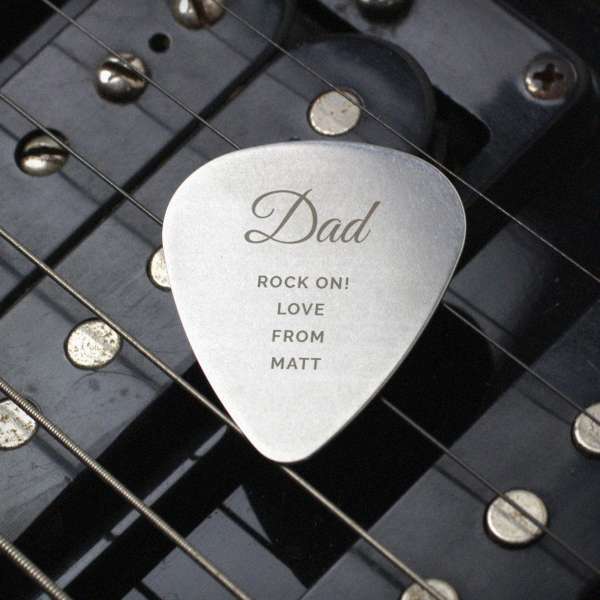 Modal Additional Images for Personalised Free Text Big Name Silver Plectrum